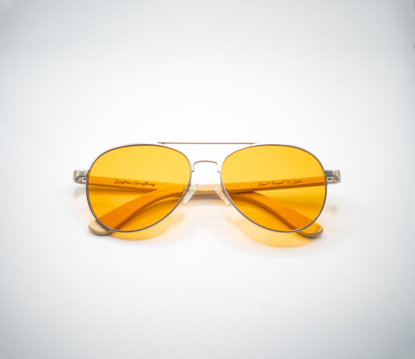PQ Orange-Tinted Blue Light Blocker Glasses – Premium Wooden Case Included
